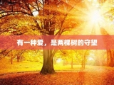 有一种爱，是两棵树的守望