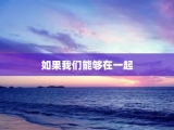 如果我们能够在一起