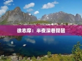 徐志摩：半夜深巷琵琶