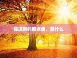 你遇到的那点痛，算什么