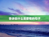 告诉你什么是爱情的句子