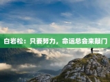 白岩松：只要努力，命运总会来敲门
