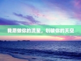 我愿做你的流星，划破你的天空