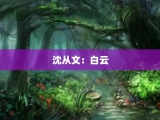 沈从文：白云