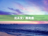 沈从文：跑龙套