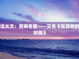 沈从文：昆明冬景——又名《在昆明的时候》