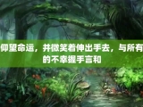 仰望命运，并微笑着伸出手去，与所有的不幸握手言和