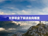 大学毕业了你该去向哪里