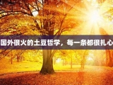 国外很火的土豆哲学，每一条都很扎心