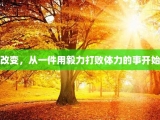 改变，从一件用毅力打败体力的事开始