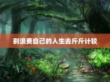 别浪费自己的人生去斤斤计较