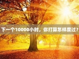 下一个10000小时，你打算怎样度过？