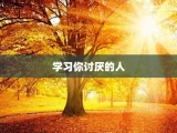 学习你讨厌的人