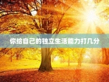 你给自己的独立生活能力打几分