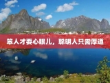 笨人才耍心眼儿，聪明人只需厚道