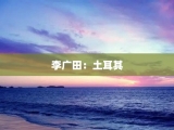 李广田：土耳其