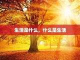 生活是什么，什么是生活