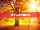 10大人生经典感悟