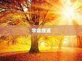 学会原谅