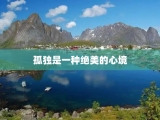孤独是一种绝美的心境
