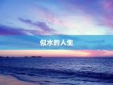 似水的人生