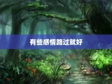 有些感情路过就好