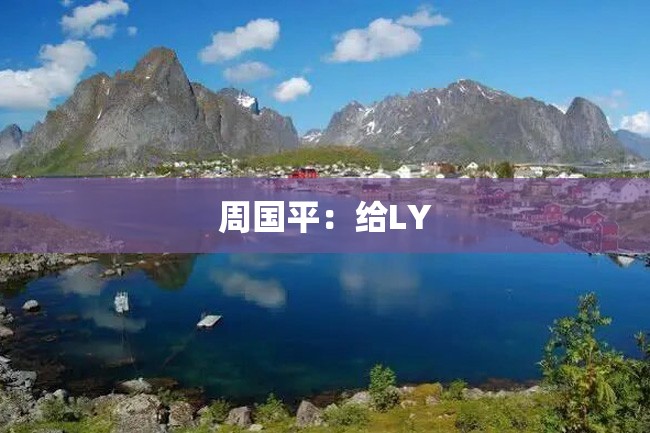 周国平:给LY