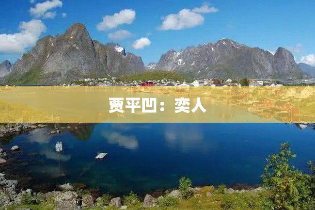 贾平凹:奕人