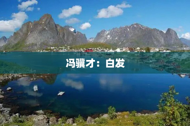 冯骥才:白发