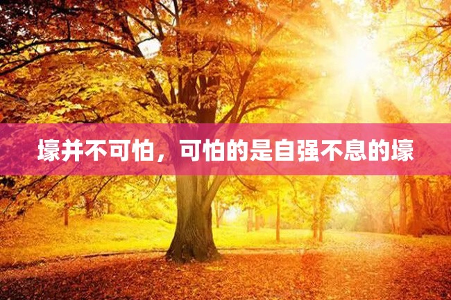 壕并不可怕,可怕的是自强不息的壕
