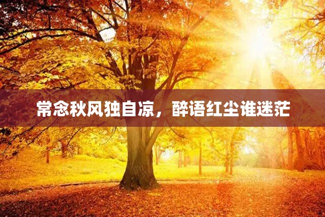 常念秋风独自凉,醉语红尘谁迷茫