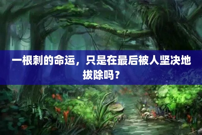一根刺的命运,只是在最后被人坚决地拔除吗?