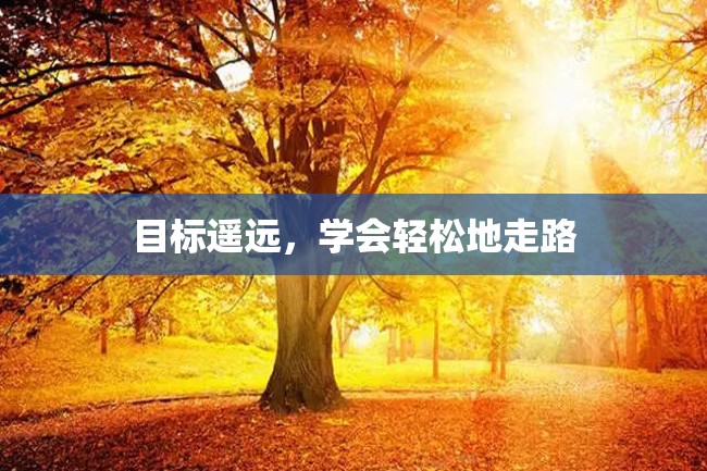 目标遥远,学会轻松地走路