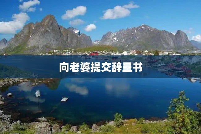 向老婆提交辞呈书
