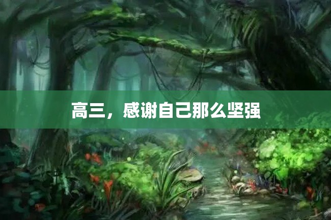 高三,感谢自己那么坚强