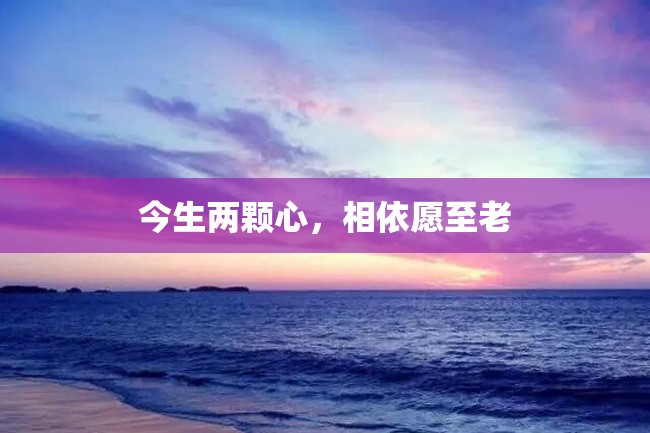今生两颗心,相依愿至老
