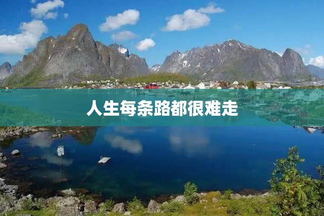 人生每条路都很难走