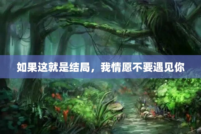 如果这就是结局，我情愿不要遇见你