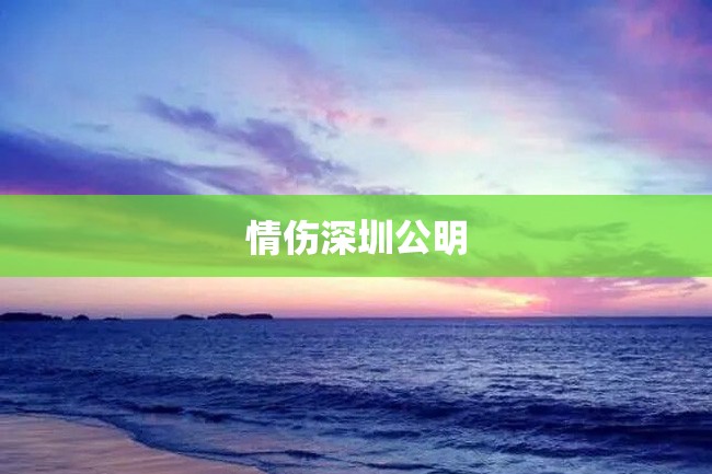 情伤深圳公明