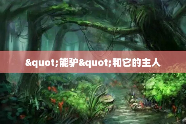 "能驴"和它的主人