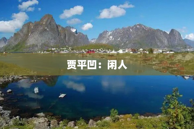 贾平凹:闲人