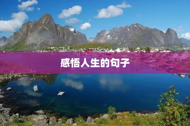 感悟人生的句子
