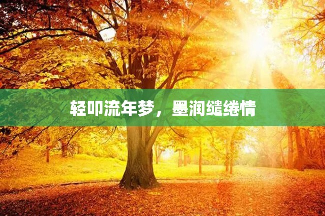 轻叩流年梦,墨润缱绻情