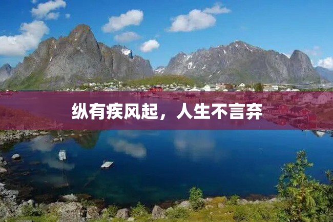 纵有疾风起,人生不言弃