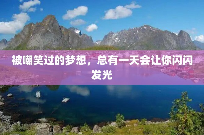 被嘲笑过的梦想,总有一天会让你闪闪发光