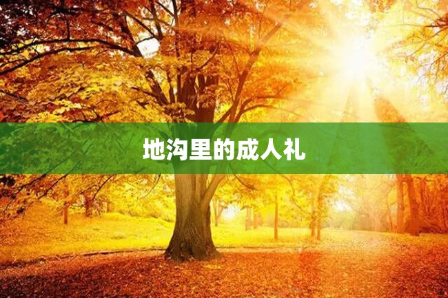 地沟里的成人礼