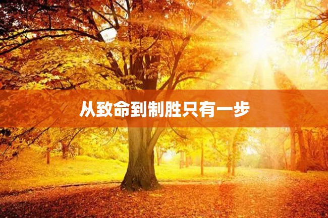 从致命到制胜只有一步
