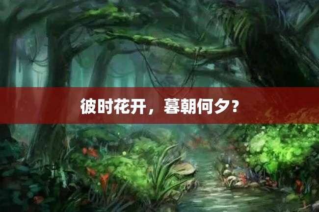彼时花开，暮朝何夕？