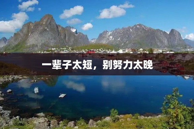 一辈子太短,别努力太晚