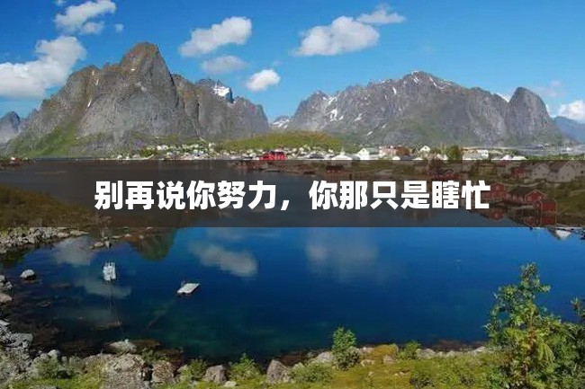 别再说你努力,你那只是瞎忙